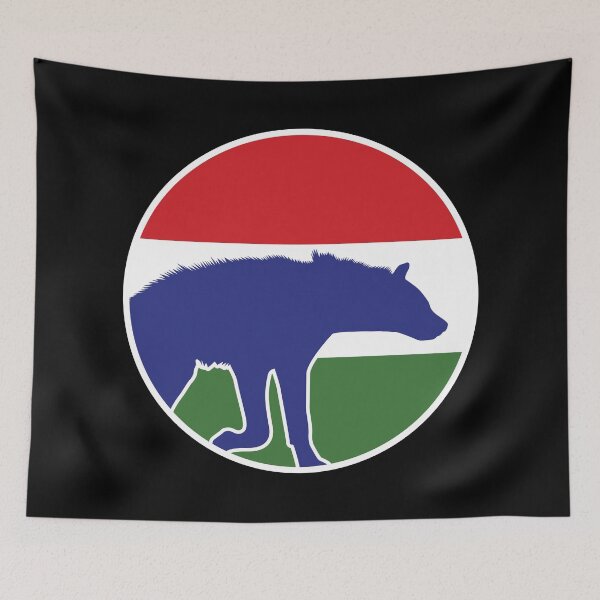 Item preview, Gambia Hyena Gambian National Animal Flag designed and sold by FlagX.