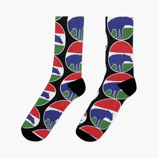 Item preview, Gambia Hyena Gambian National Animal Flag designed and sold by FlagX.