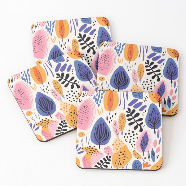 Item preview, Block-Print Colourful Forest designed and sold by Deepestblue.