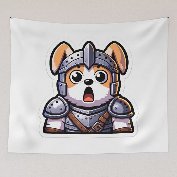 Item preview, Surprised warrior dog  designed and sold by VividDripCo.