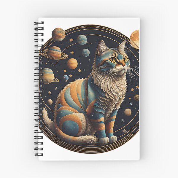 Item preview, Celestial Cat with Planets designed and sold by Qlutique.