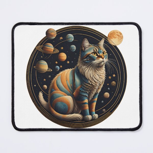 Item preview, Celestial Cat with Planets designed and sold by Qlutique.