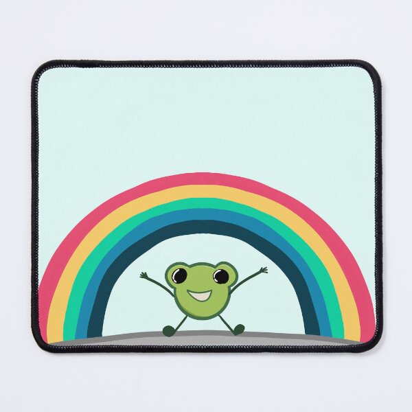 Item preview, Tiny frog standing under a rainbow designed and sold by hellenjellen.