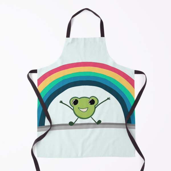 Item preview, Tiny frog standing under a rainbow designed and sold by hellenjellen.