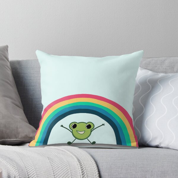 Item preview, Tiny frog standing under a rainbow designed and sold by hellenjellen.