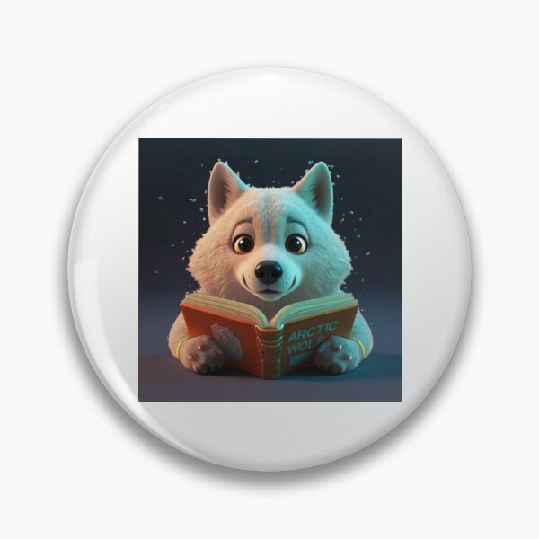 Item preview, Wise Arctic Wolf's Literary Adventure designed and sold by BestArtByArvind.