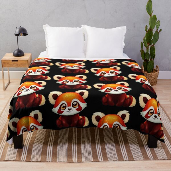 Item preview, Cute Red Laughing Panda Little Animal Ginger Asian Style Bamboo  designed and sold by Cr320.