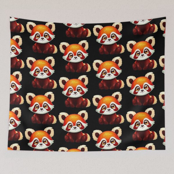 Item preview, Cute Red Laughing Panda Little Animal Ginger Asian Style Bamboo  designed and sold by Cr320.