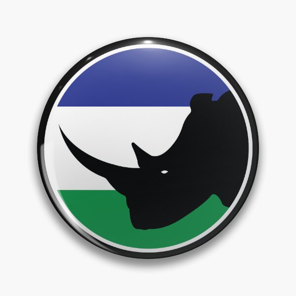 Item preview, Lesotho Black rhino Basotho National Animal Flag designed and sold by FlagX.