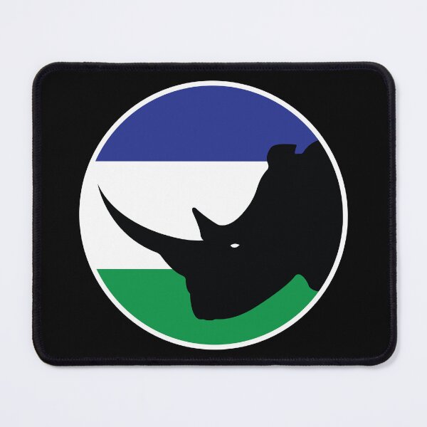 Item preview, Lesotho Black rhino Basotho National Animal Flag designed and sold by FlagX.
