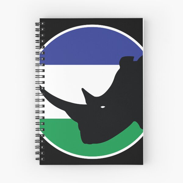 Item preview, Lesotho Black rhino Basotho National Animal Flag designed and sold by FlagX.