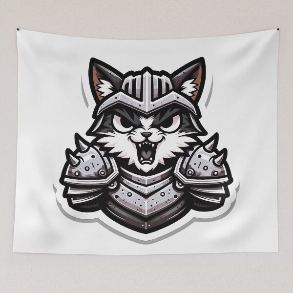 Item preview, Angry warrior cat  designed and sold by VividDripCo.