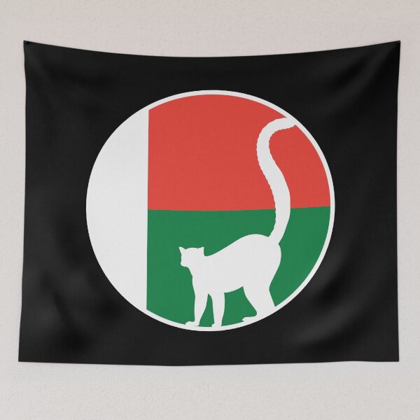 Item preview, Madagascar Lemur Malagasy National Animal Flag designed and sold by FlagX.