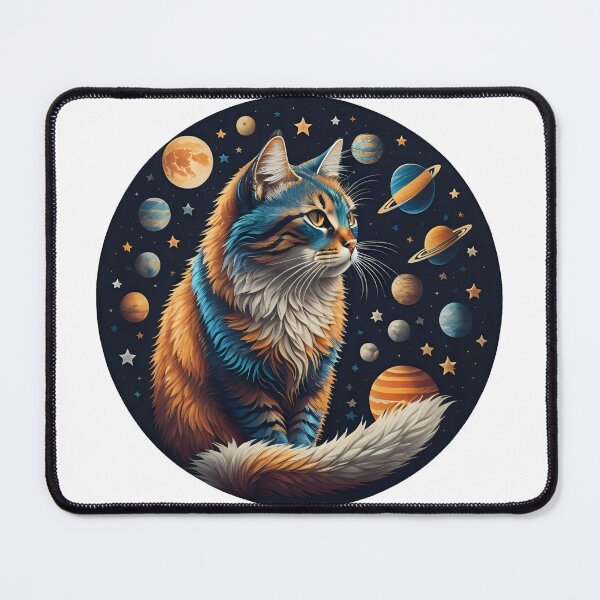 Item preview, Celestial Cat with Planets designed and sold by Qlutique.