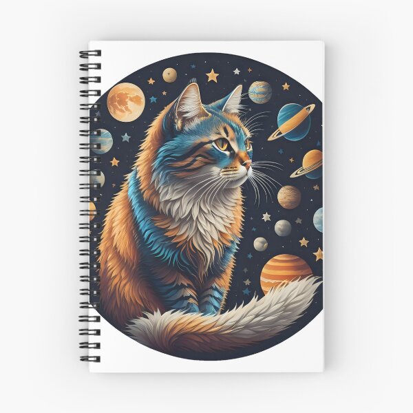 Item preview, Celestial Cat with Planets designed and sold by Qlutique.