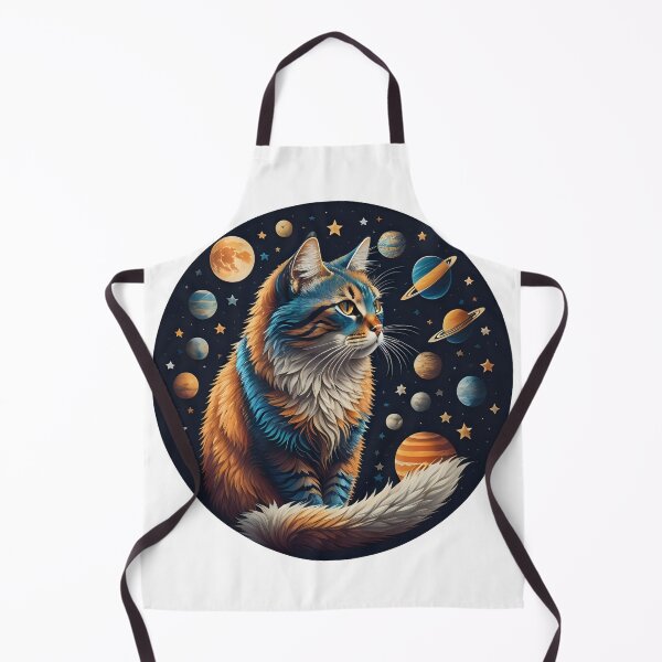 Item preview, Celestial Cat with Planets designed and sold by Qlutique.