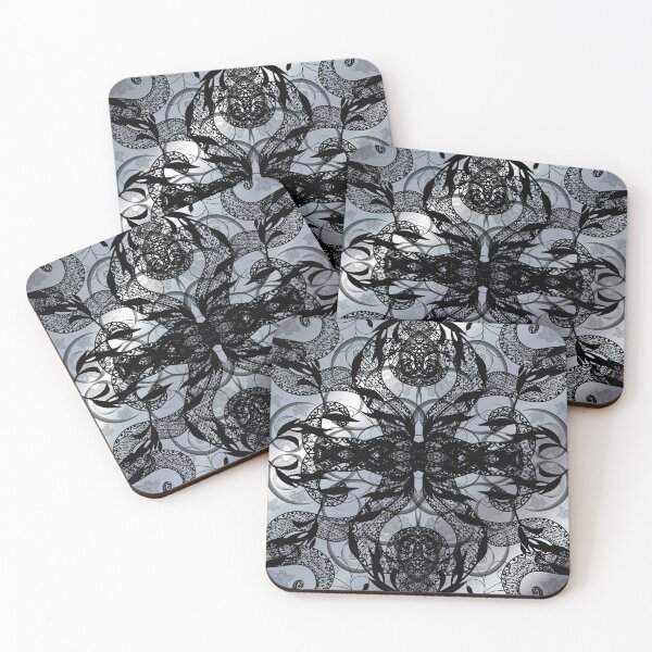 Item preview, symmetrical leaf and flower design designed and sold by Artisfunforme.