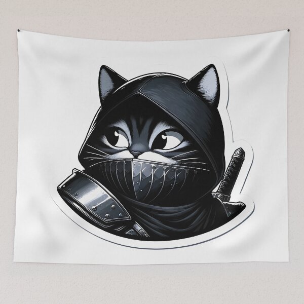 Item preview, Sneaky warrior cat  designed and sold by VividDripCo.