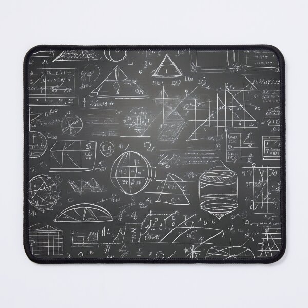 Item preview, Maths formula in chalk on blackboard style art designed and sold by WildLadyWood.