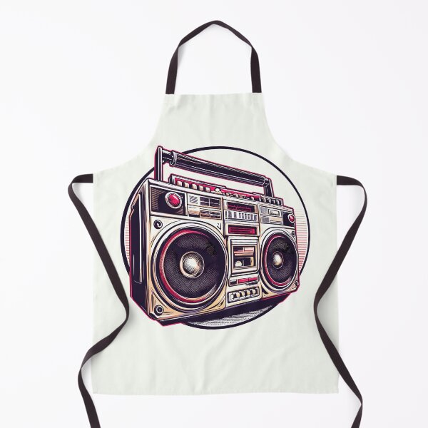 Item preview, Retro-style boombox designed and sold by ColorraidCRTS.
