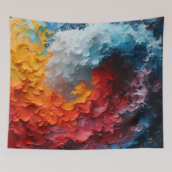 Item preview, "Confluence of Elements: Fire Meets Water" designed and sold by APARTAI EU.