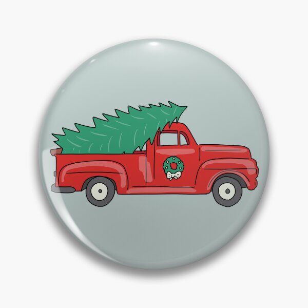 Item preview, Little Red Truck Hauling a Christmas Tree designed and sold by thebcarts.