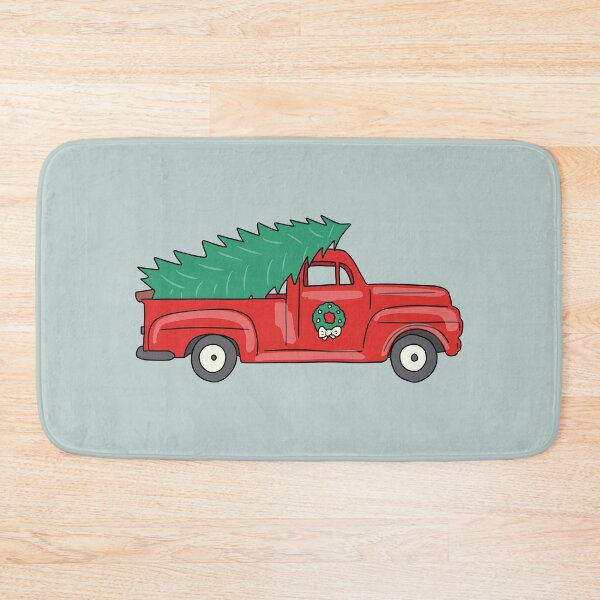 Item preview, Little Red Truck Hauling a Christmas Tree designed and sold by thebcarts.