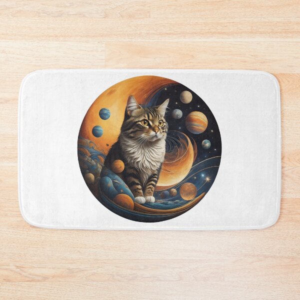 Item preview, Celestial Cat with Planets designed and sold by Qlutique.