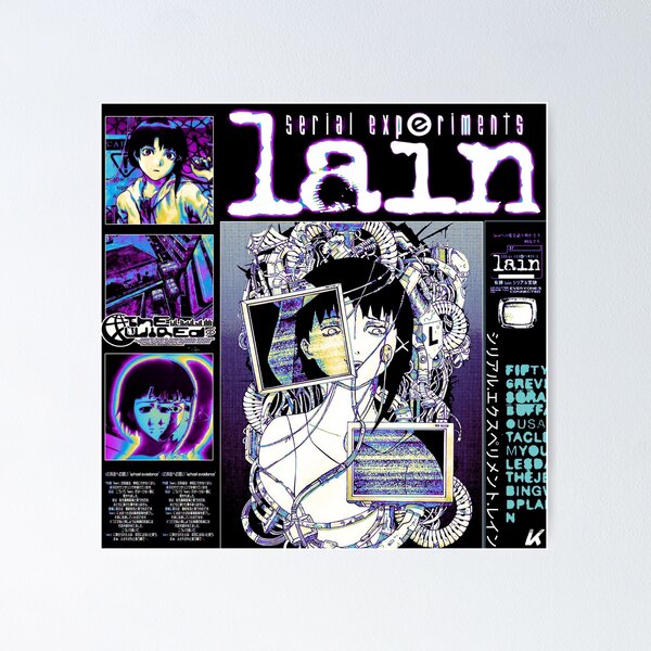 Item preview, Serial Experiments Lain, The Wired, Virtual Girl, Black and White designed and sold by Kai Multiverse.