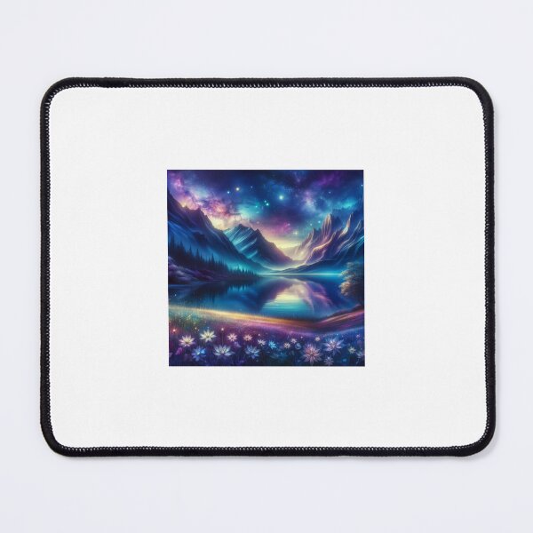 Item preview, Artistic landscape with a river and mountain background designed and sold by finwiz.
