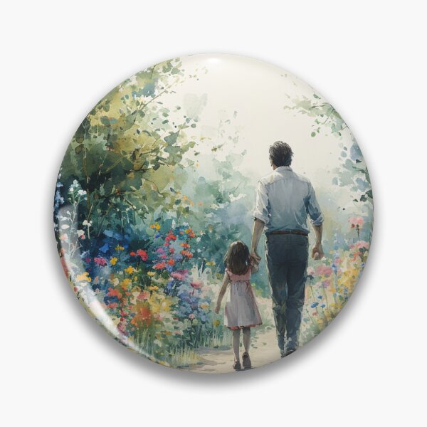 Item preview, Father and Daughter walk through flower field designed and sold by MarcPrime24.