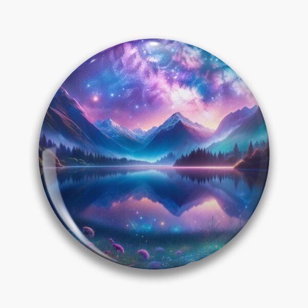Item preview, Artistic landscape with magical sky, river and mountain background. designed and sold by finwiz.