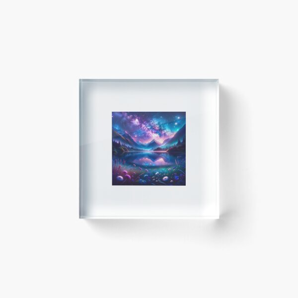 Item preview, Artistic landscape with magical sky, river and mountain background. designed and sold by finwiz.