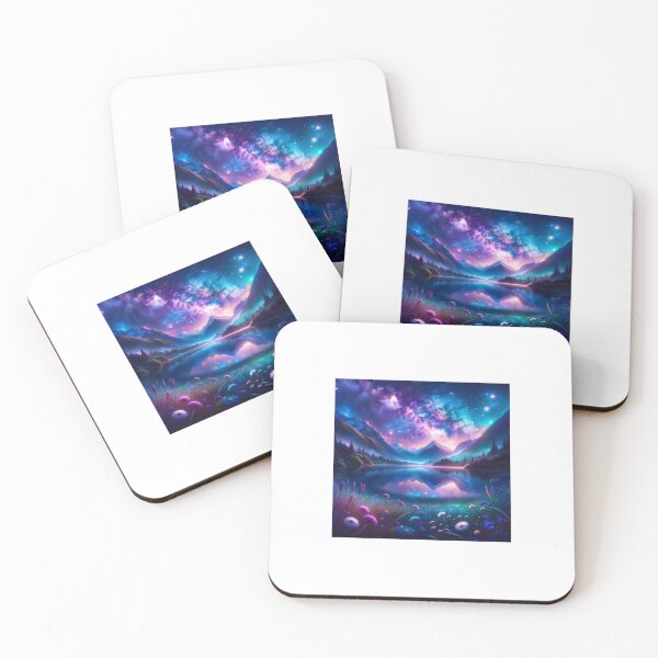 Item preview, Artistic landscape with magical sky, river and mountain background. designed and sold by finwiz.