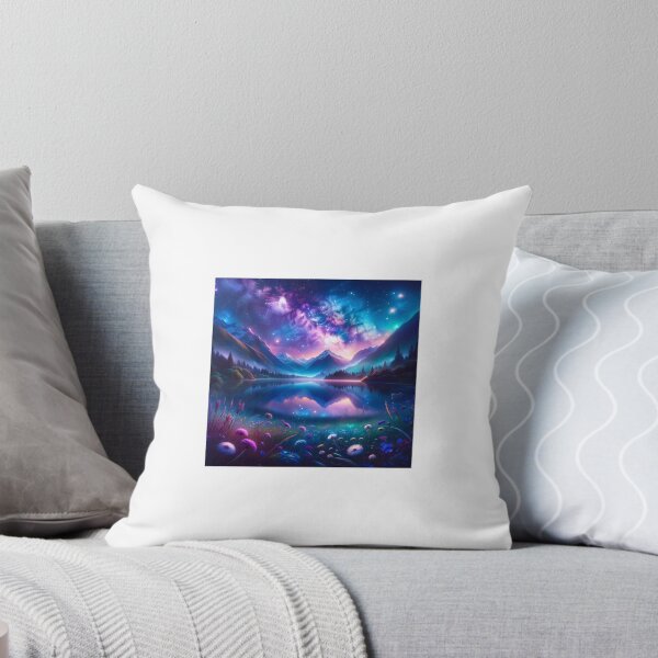 Item preview, Artistic landscape with magical sky, river and mountain background. designed and sold by finwiz.