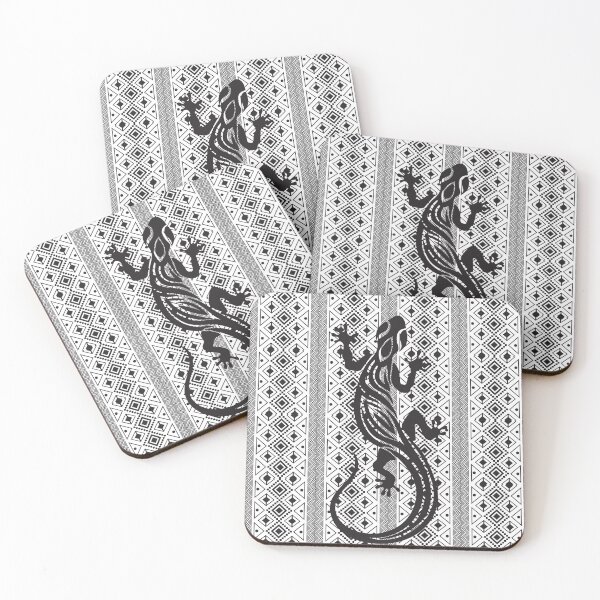 Item preview, Black and white lizard on a white and black background designed and sold by SweetRossel.