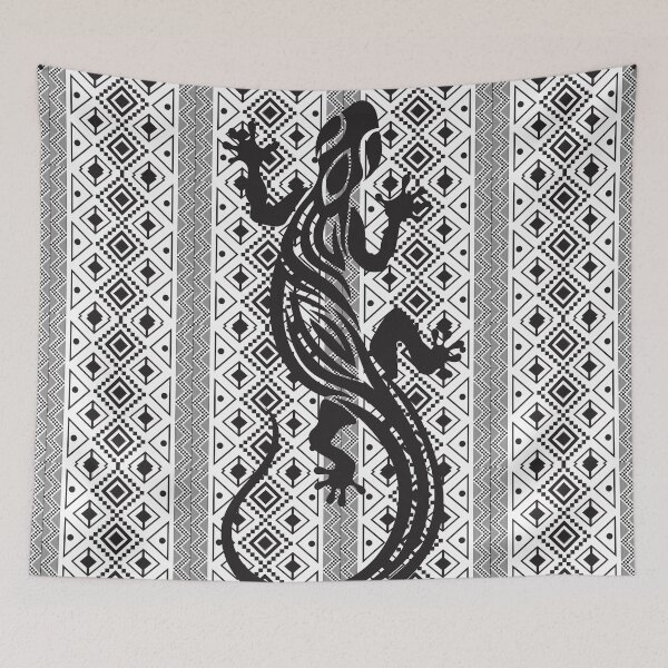 Item preview, Black and white lizard on a white and black background designed and sold by SweetRossel.