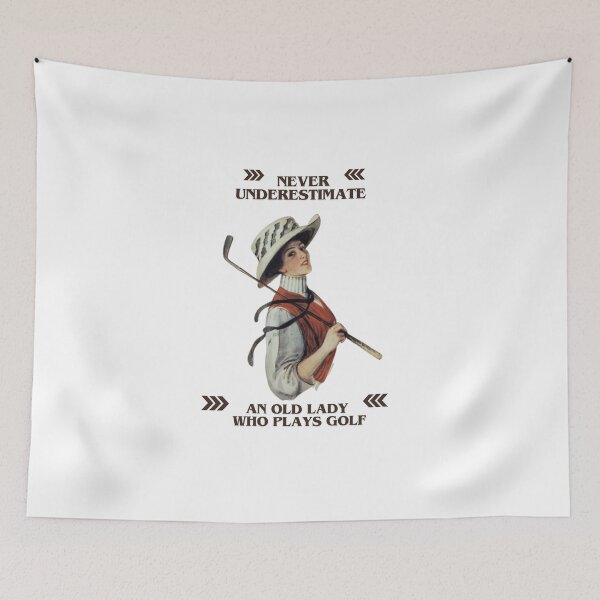 Item preview, Never Underestimate An old Lady Who Plays Golf - Lady Plays Golf - Women Plays Golf Poster designed and sold by CYGIS STORE.
