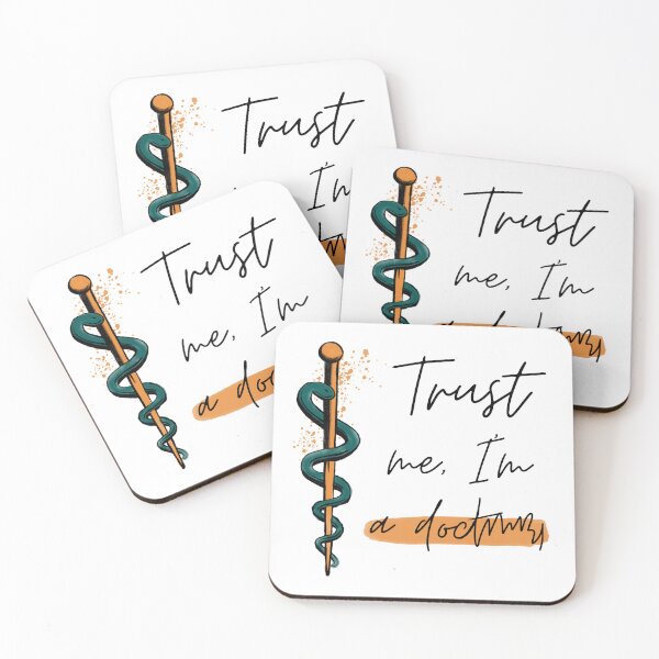 Item preview, Aesculapiuss rod, funny medical symbol for doctors and healthcare workers, Trust me designed and sold by Drawmecute.