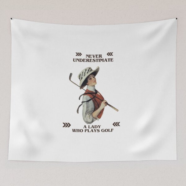 Item preview, Never Underestimate A Lady Who Plays Golf - Lady Plays Golf - Women Plays Golf Poster designed and sold by CYGIS STORE.