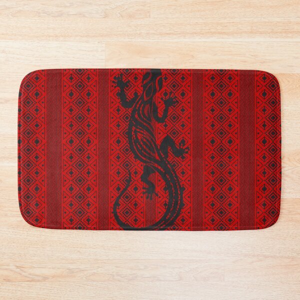 Item preview, Black and red lizard on white and red background designed and sold by SweetRossel.