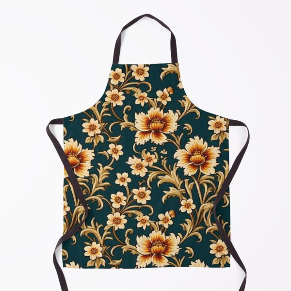 Item preview, Floral Art Elegant & Royal Navy Gold Autumn Flower 1X designed and sold by Zeporas Castle.