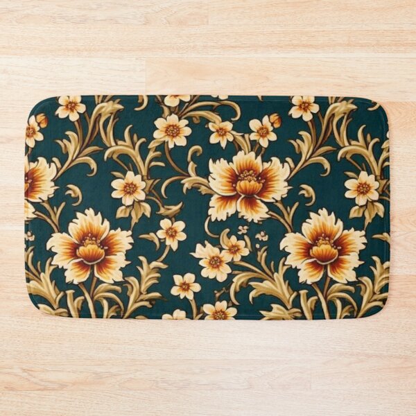 Item preview, Floral Art Elegant & Royal Navy Gold Autumn Flower 1X designed and sold by Zeporas Castle.
