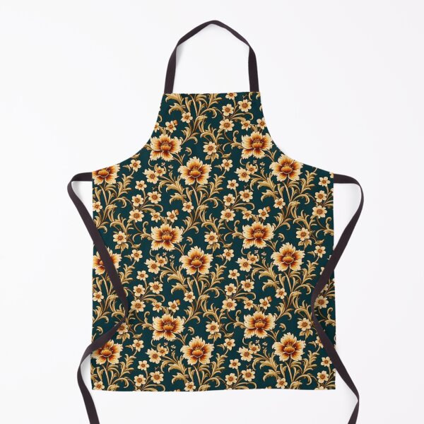 Item preview, Floral Art Elegant & Royal Navy Gold Autumn Flower 2X designed and sold by Zeporas Castle.