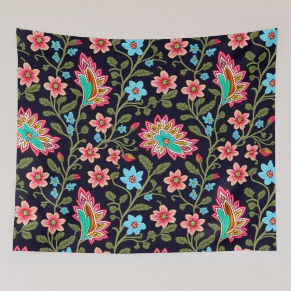 Item preview, Floral Art Elegant & Royal Vibrant Hue Flowers Paisley  1X designed and sold by Zeporas Castle.