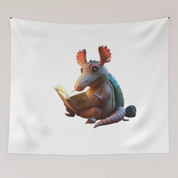 Item preview, Armadillo Lizard's Book Journey designed and sold by BestArtByArvind.