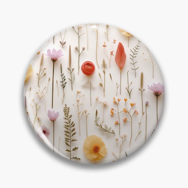 Item preview, Pressed dried flowers 3D illusion, meadow flowers and herbs, floral pattern designed and sold by Alex-JuJu.