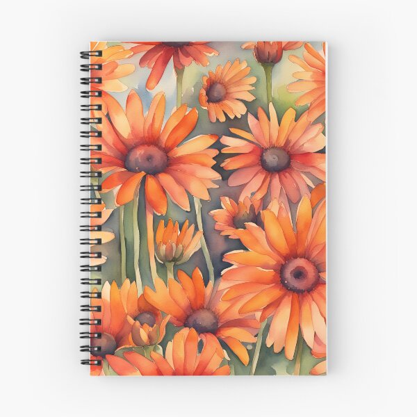 Item preview, Orange Daisies - beautiful digital watercolour painting designed and sold by SirenSeventyOne.