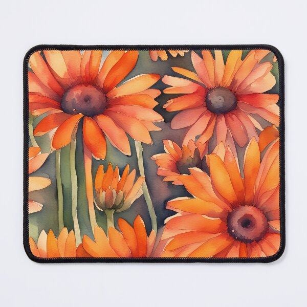 Item preview, Orange Daisies - beautiful digital watercolour painting designed and sold by SirenSeventyOne.