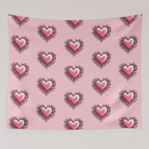 Item preview, Tatuaje De Corazón En Flor - Tatuaje De Corazón Punky Puntiagudo - Linda Flor Estética Tatuaje De Corazón De San Valentín - Arte De Tatuaje De Estilo Vintage - Precioso Rosa Oscuro Bastante Gótico designed and sold by TheIconShop.